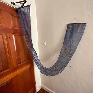 Sheer Blue and Gold Tapestry/Runner - 95 x 12 in